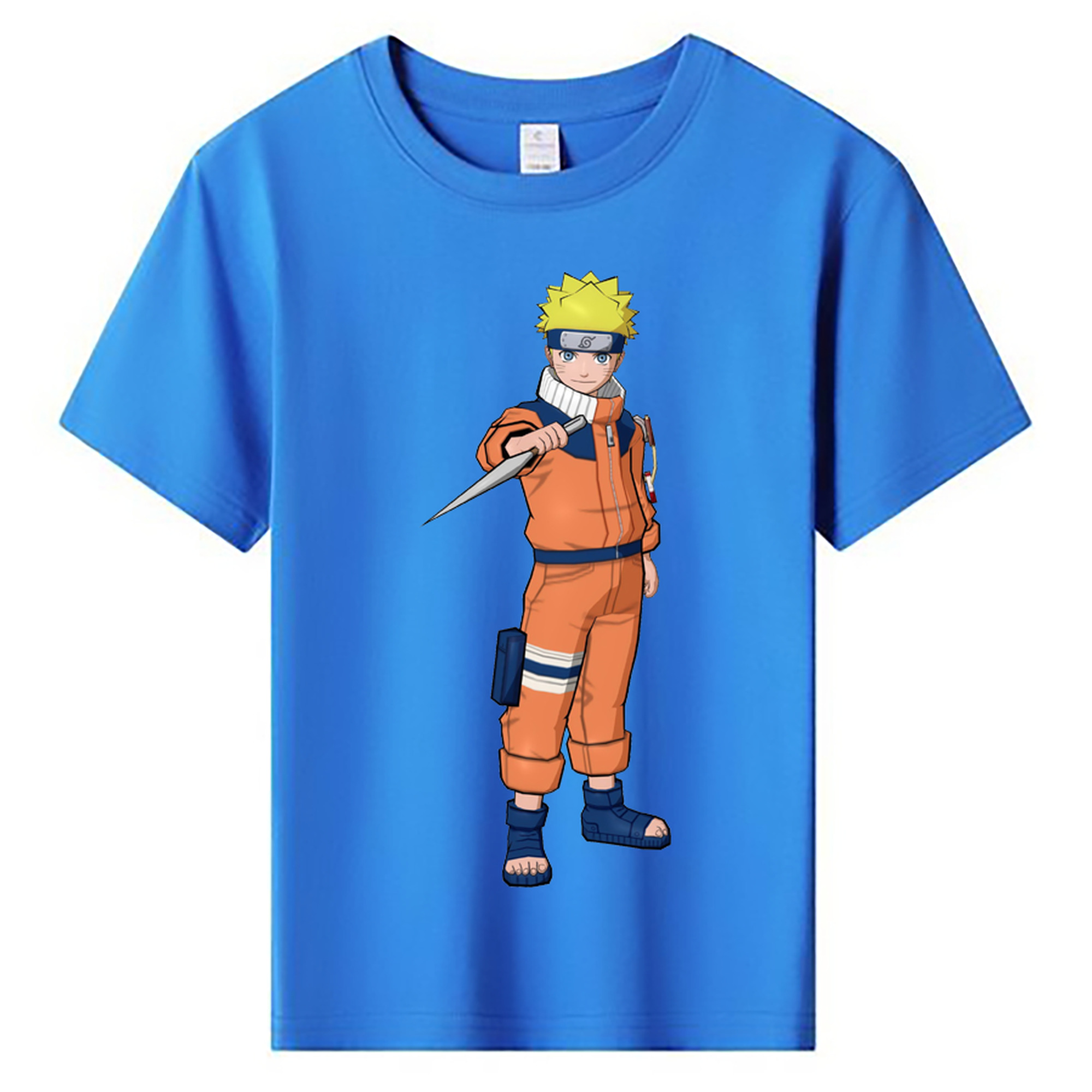（画像用） NARUTO -ナルト- うずまき ナルト Uzumaki Naruto 綿100％キッズTシャツ（フロントプリント）